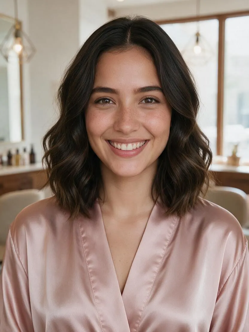 Cejas con color temporal que define la forma, primer plano con piel natural y sin filtros