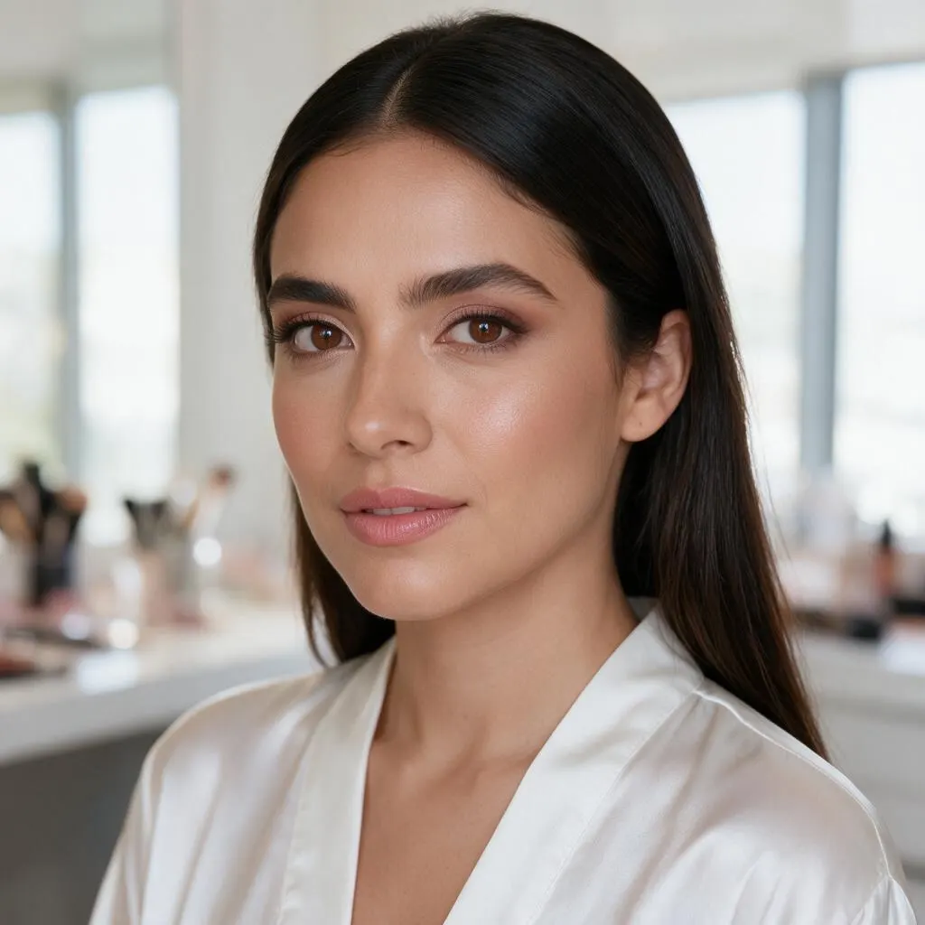 Maquillaje de novia en primer plano